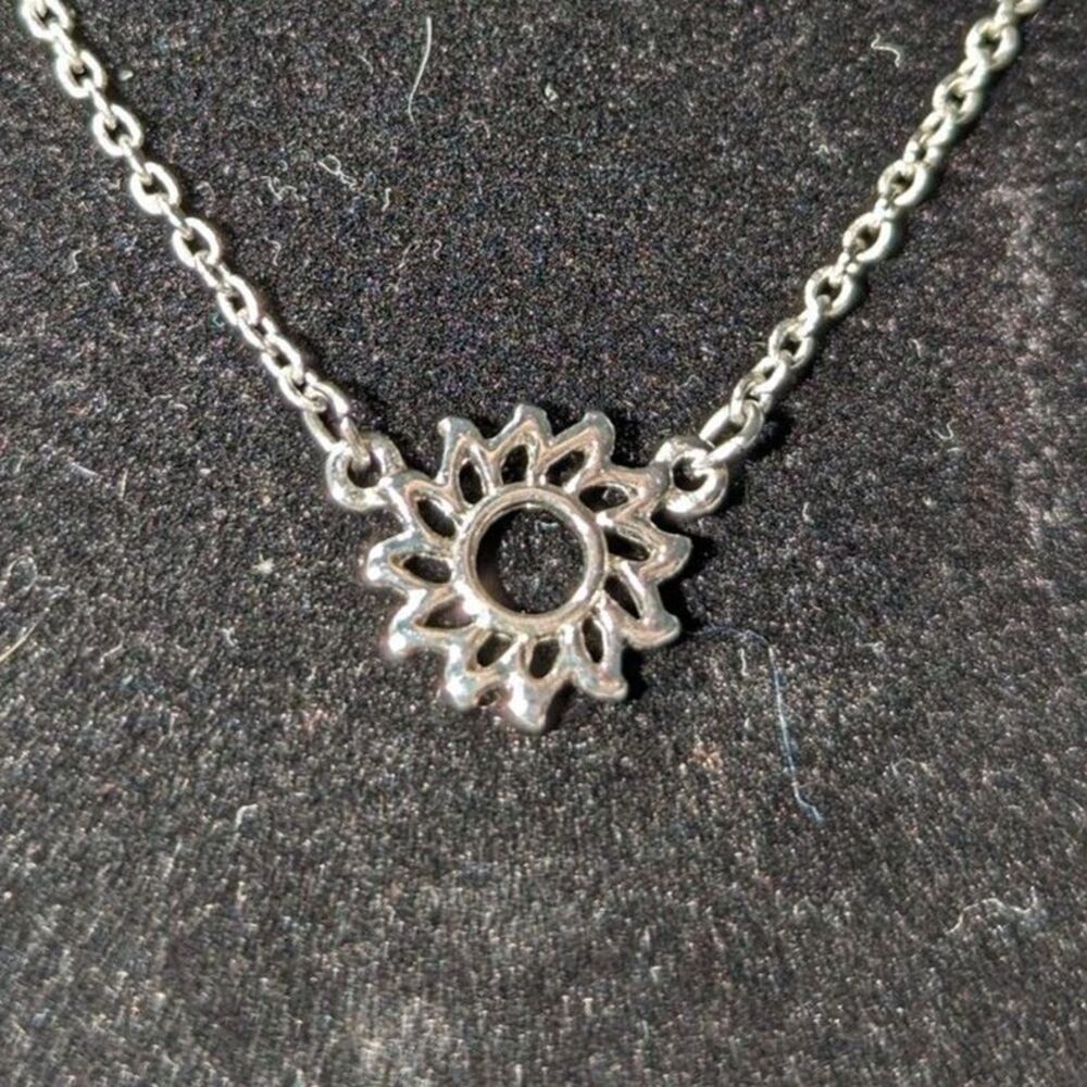 Sunburst Charm Layering Necklace